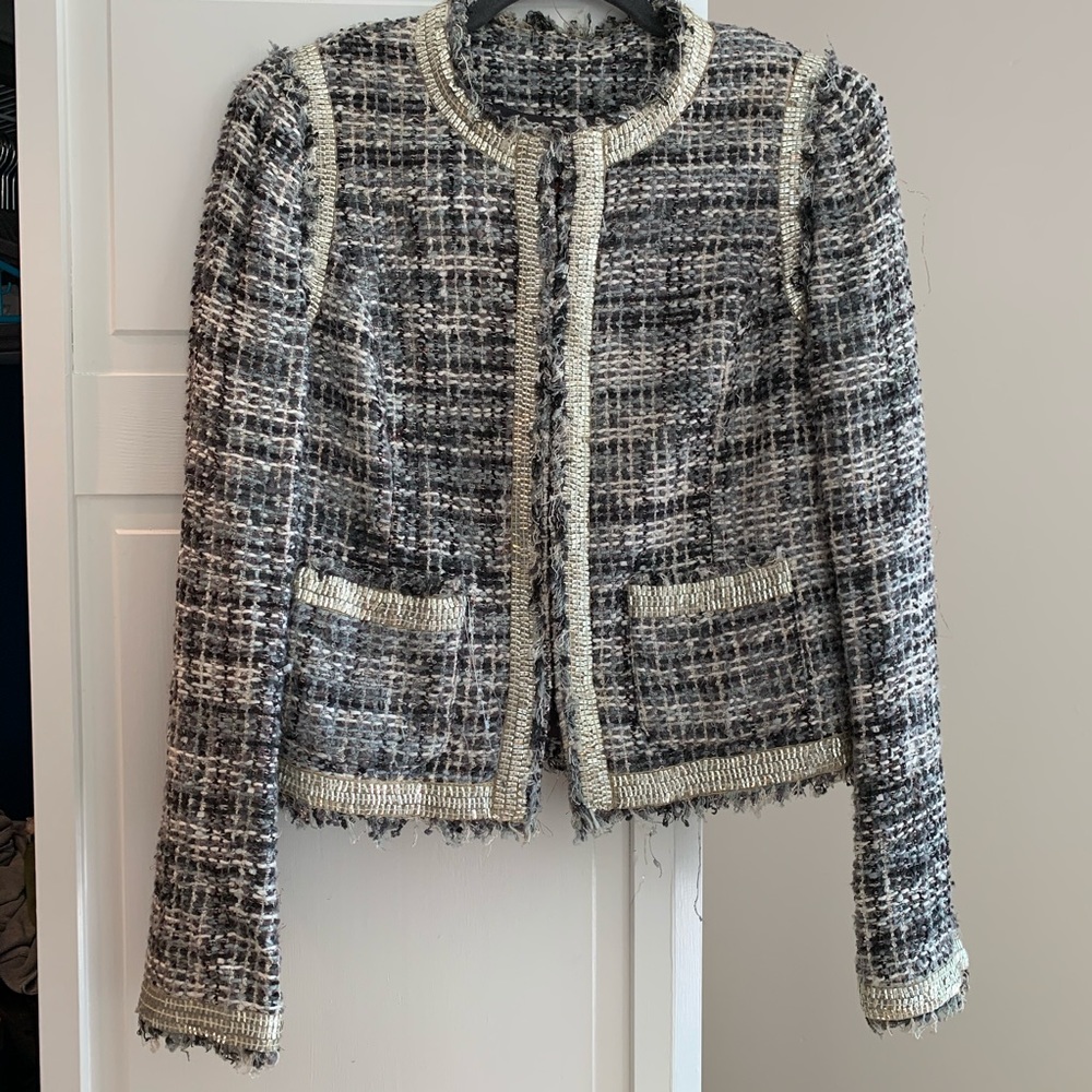 Tory Burch Embellished Tweed Jacket
